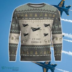 CT 142 Dash 8 CT142 Dash8 Aircraft Knitted Xmas Sweater New Gift For Fans - CT-142 Dash-8 CT142 Dash8_Aircraft Ugly Sweater_2