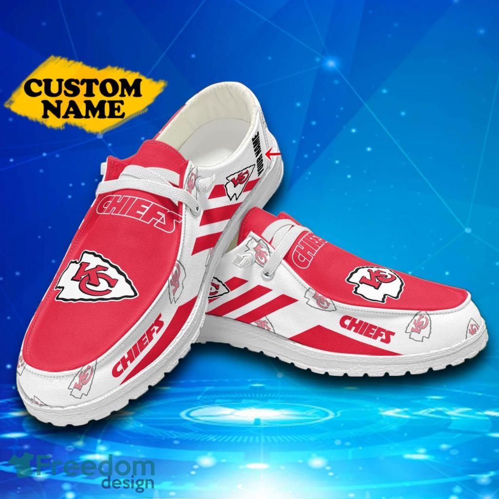 Custom Name Kansas City Chiefs Hey Loafer Shoes Gift For Men And Women image Custom Name Kansas City Chiefs Hey Loafer Shoes Gift For Men And Women Product Photo 1