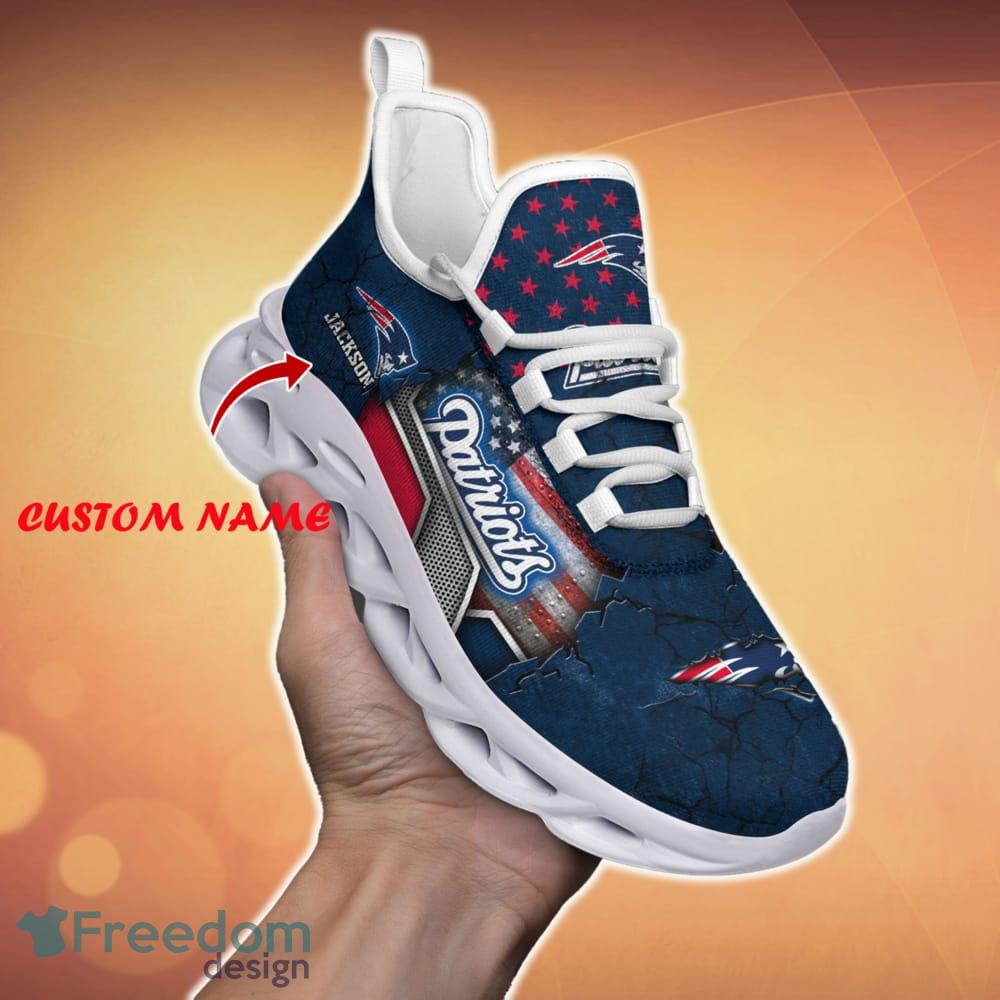Custom Name New England Patriots Sport Team Chunky Sneakers For Fans Gift New Max Soul Shoes - New England Patriots Sport Clunky Sneakers Custom Sport Shoes For Fan_1