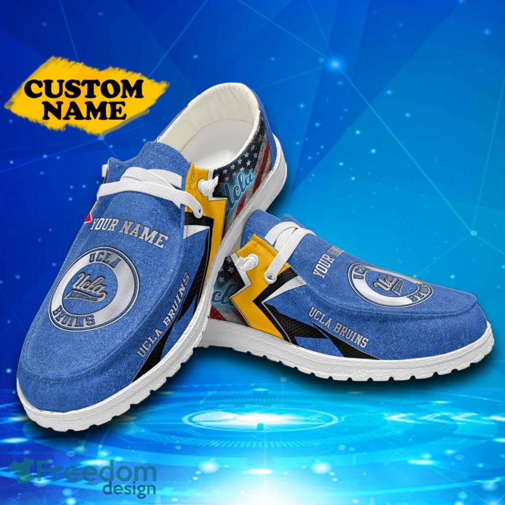 Custom Name Ucla Bruins Hey Loafer Shoes Gift For Men And Women image Custom Name Ucla Bruins Hey Loafer Shoes Gift For Men And Women Product Photo 1