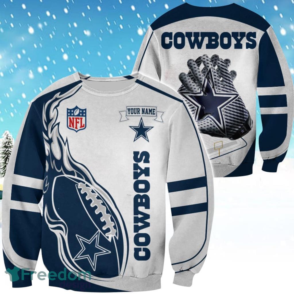 Dallas Cowboys Custom Name Christmas Ugly Sweater Sweatshirt Sport For Fans Product Photo 1