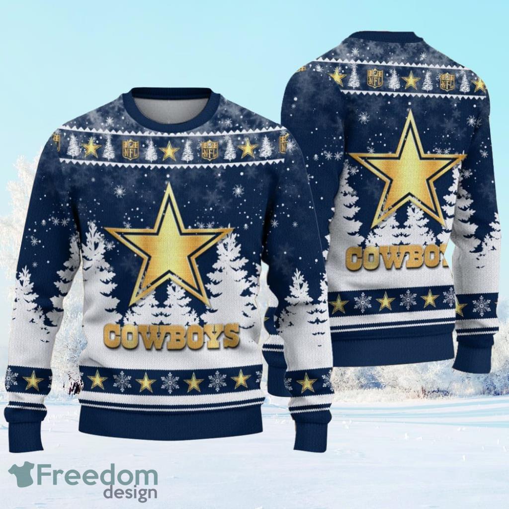 Dallas Cowboys Ugly Christmas Sweater 3D Printed For Fans Gift For Christmas Funny Product Photo 1