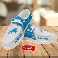 Detroit Lions Loafer Shoes Custom Name For Men Women image Detroit Lions Loafer Shoes Custom Name For Men Women Product Photo 3