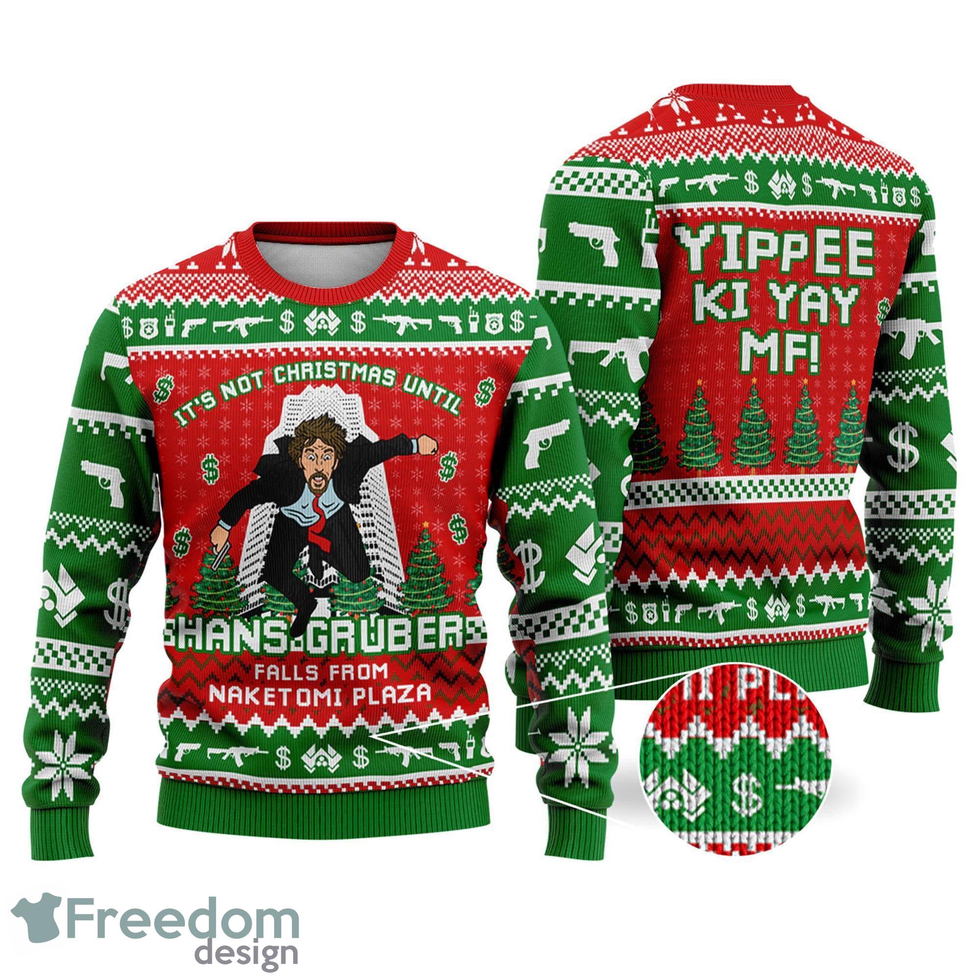 Die Hard Ugly Christmas Sweater Nakatomi Plaza Hans Gruber Christmas Movie Christmas Party image Die Hard Ugly Christmas Sweater Nakatomi Plaza Hans Gruber Christmas Movie Christmas Party - Die Hard Ugly Christmas Sweater Nakatomi Plaza Sweatshirt Hans Gruber Christmas Movie Sweatshirt Christmas Party_1