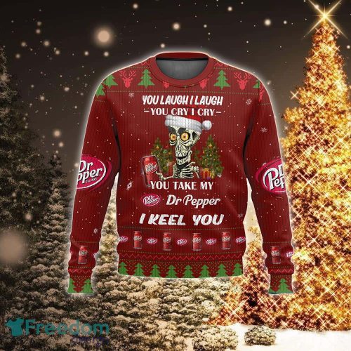 Dr Pepper Funny New Style 2023 Ugly Sweater Snow For Christmas - Dr Pepper Funny Ugly Christmas Sweater For Men And Women Photo 2