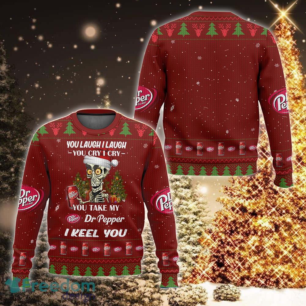 Dr Pepper Funny New Style 2023 Ugly Sweater Snow For Christmas - Dr Pepper Funny Ugly Christmas Sweater For Men And Women Photo 1