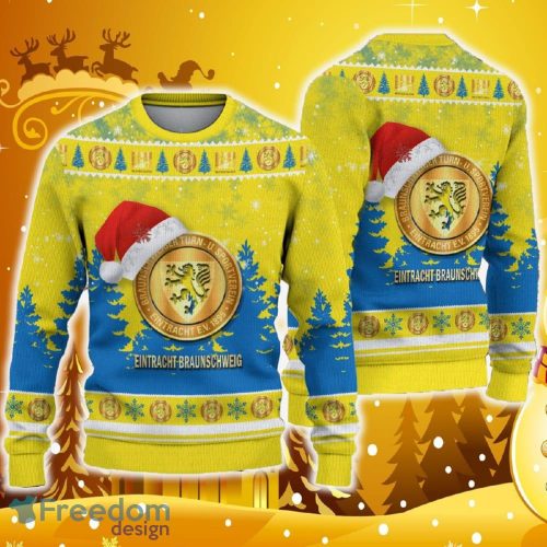 Eintracht Braunschweig Ugly Christmas Sweater Santa Hat Logo Tree Gift For Men And Women - Eintracht Braunschweig Ugly Christmas Sweater Santa Hat Logo Tree Gift For Men And Women