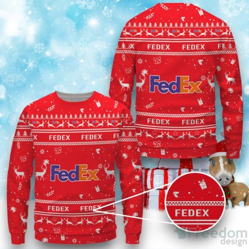 Fedex Ugly Christmas Sweater 3D Xmas Gift Ideas For Fans Product Photo 1