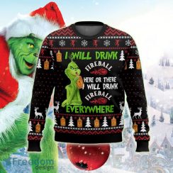 Fireball Grinch Design Knitted Christmas Sweater For Men And Women - Fireball Grinch Knitted Christmas 3D Sweater For Men And Women Photo 2