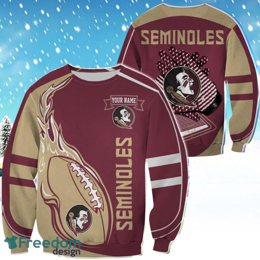 Florida State Seminoles NCAA Christmas Ugly Sweater Sweatshirt Sport For Fans image Florida State Seminoles NCAA Christmas Ugly Sweater Sweatshirt Sport For Fans Product Photo 1