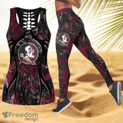 Florida State Seminoles NCAA Personalized Combo Hollow Tanktop And Leggings Gift For Women