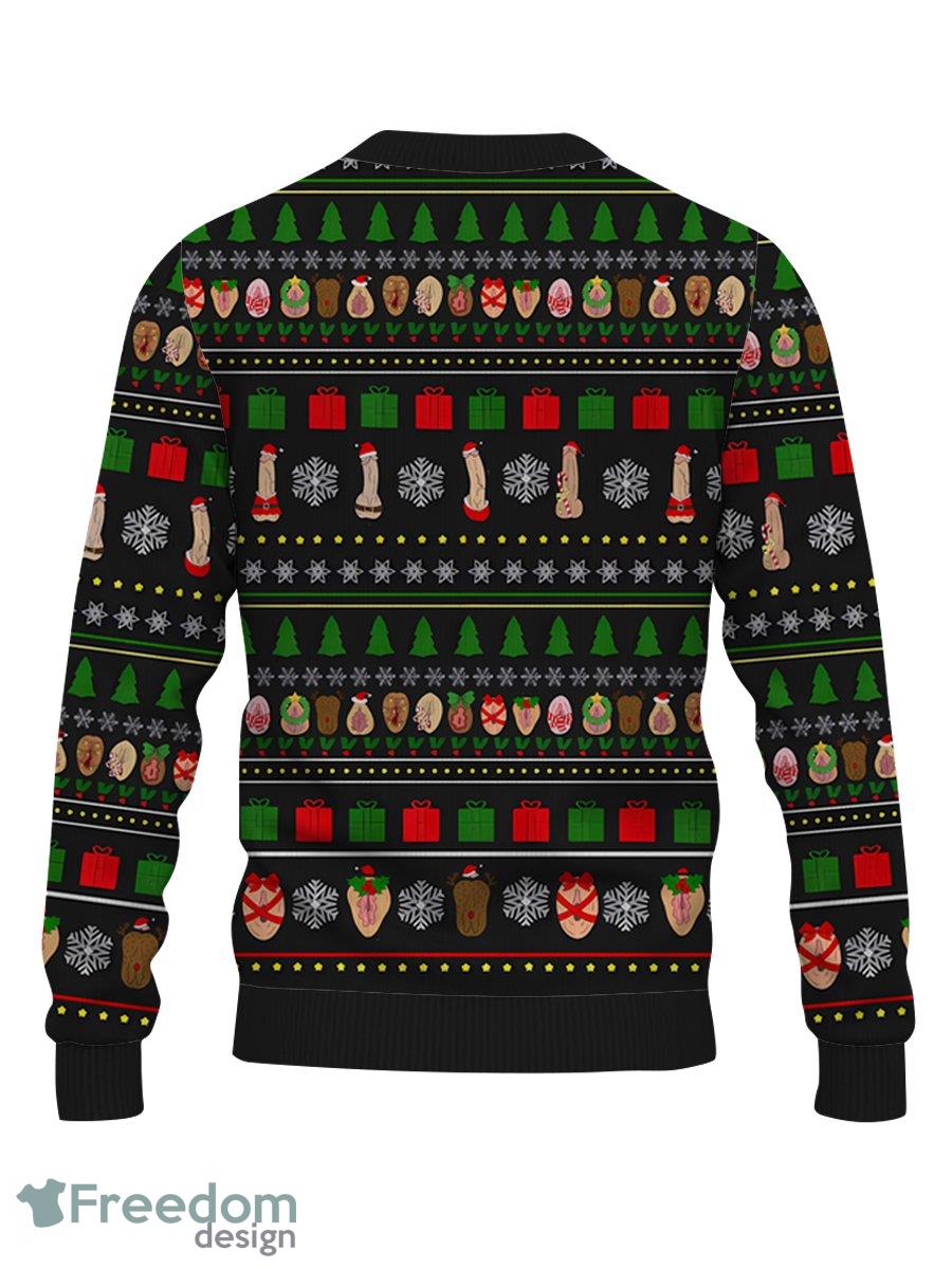 Fun Christmas Boobs Print Casual Crew Neck Ugly Christmas Sweater For Men  And Women - Freedomdesign