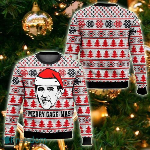 Funny Nicolas Cage Design Knitted Christmas 3D Sweater For Men And Women - Funny Nicolas Cage Knitted Christmas 3D Sweater For Men And Women Photo 1