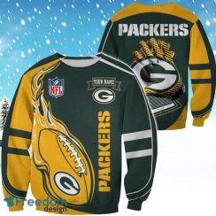 Green Bay Packers Custom Name Christmas Ugly Sweater Sweatshirt Sport For Fans