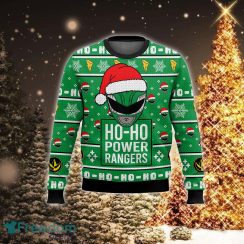 Green Ranger Ho-Ho Power Rangers New Style 2023 Ugly Sweater AOP Trend For Christmas - Green Ranger Ho-Ho Power Rangers Ugly Christmas Sweater For Men And Women Photo 2