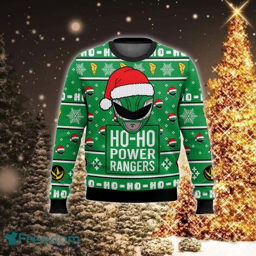 Green Ranger Ho-Ho Power Rangers New Style 2023 Ugly Sweater AOP Trend For Christmas - Green Ranger Ho-Ho Power Rangers Ugly Christmas Sweater For Men And Women Photo 2