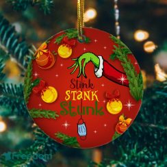 Grinch Hand Stink Stank Stunk Christmas Ornament