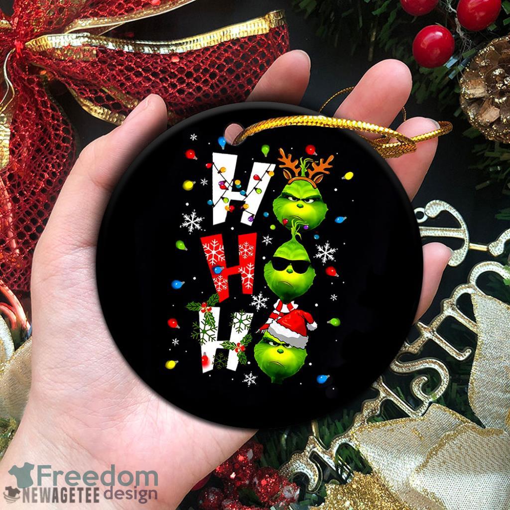 Grinch Ho Ho Ho Merry Christmas 2021 Ornament image Grinch Ho Ho Ho Merry Christmas 2021 Ornament Product Photo 1