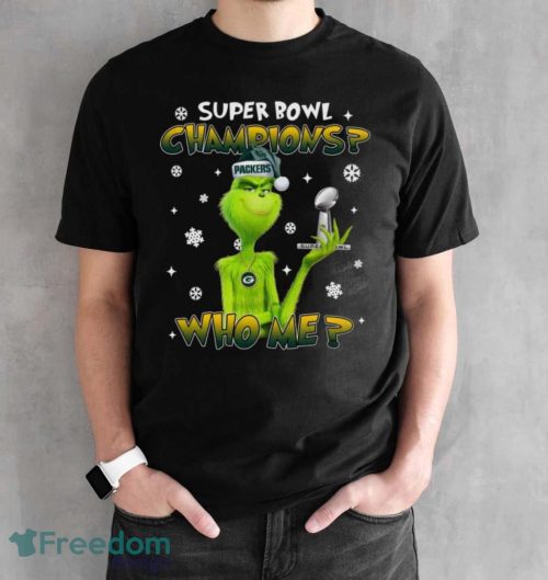 Grinch Who Me Super Bowl Champions Green Bay Packers T-Shirt Product Photo 2