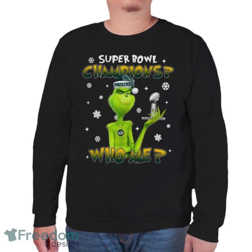 Grinch Who Me Super Bowl Champions Green Bay Packers T-Shirt Product Photo 5