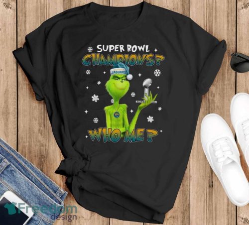 Grinch Who Me Super Bowl Champions Jacksonville Jaguars T-Shirt Product Photo 1