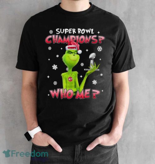 Grinch Who Me Super Bowl Champions Kansas City Chiefs T-Shirt Product Photo 2