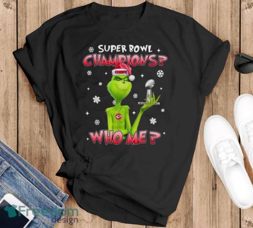 Grinch Who Me Super Bowl Champions Kansas City Chiefs T-Shirt Product Photo 1