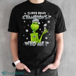 Grinch Who Me Super Bowl Champions Las Vegas Raiders T-Shirt Product Photo 2