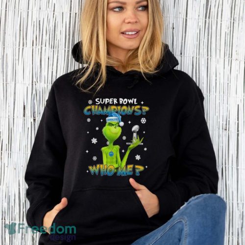 Grinch Who Me Super Bowl Champions Los Angeles Chargers T-Shirt Product Photo 4