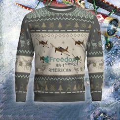 Grumman American AA-1 AA1 Aircraft Ugly Christmas 3D Sweater For Air Force - Grumman American AA-1 AA1 Aircraft Ugly Christmas Sweater For Men And Women Photo 2