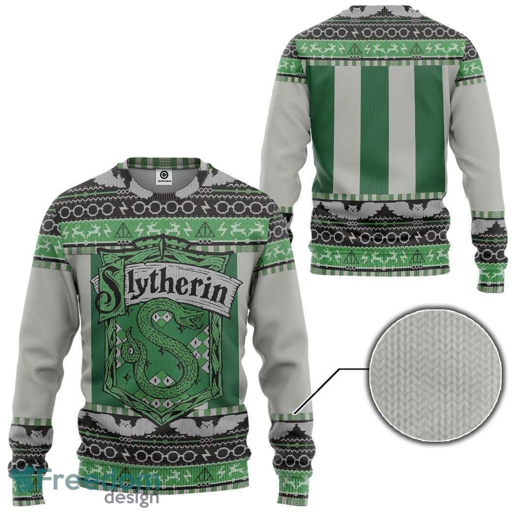 Harry Potter Slytherin Sweater Xmas Funny Winterize Gift For Fans Ugly Christmas image Harry Potter Slytherin Sweater Xmas Funny Winterize Gift For Fans Ugly Christmas - Harry Potter Slytherin Ugly Christmas Ver 3 Custom Ugly Sweater Ugly Christmas Sweater_2