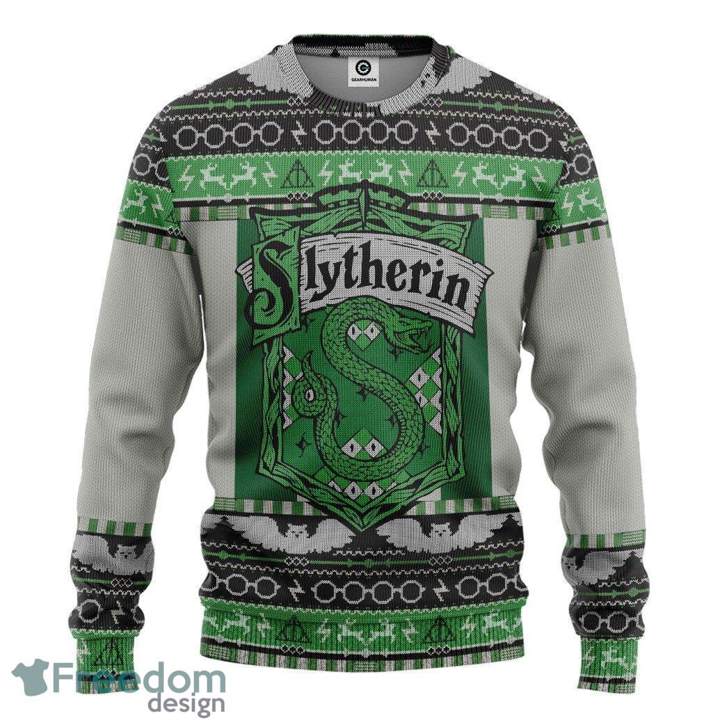 Harry Potter Slytherin Sweater Xmas Funny Winterize Gift For Fans Ugly Christmas image Harry Potter Slytherin Sweater Xmas Funny Winterize Gift For Fans Ugly Christmas - Harry Potter Slytherin Ugly Christmas Ver 3 Custom Ugly Sweater Ugly Christmas Sweater_1
