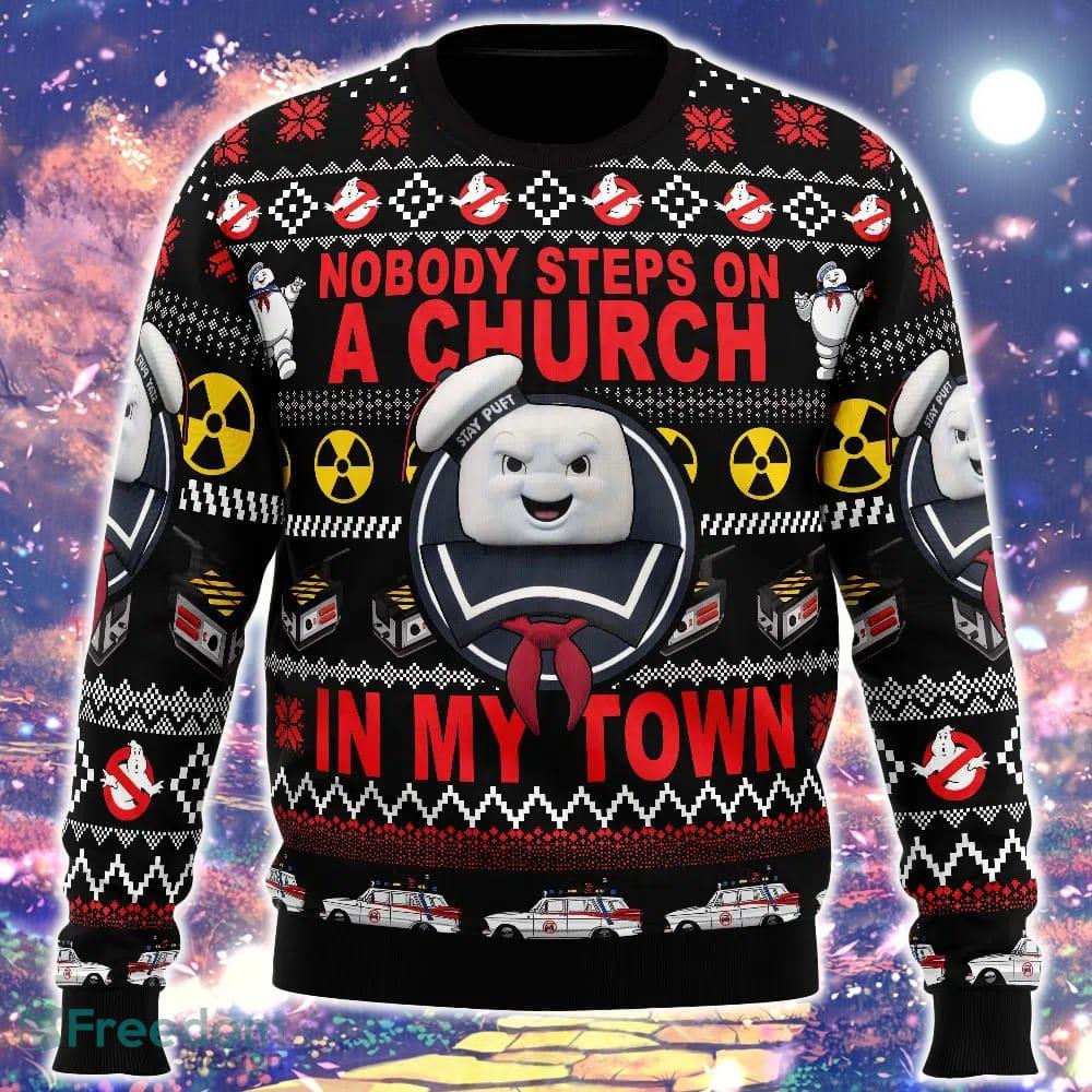 In My Town Ghost Busters Ugly Christmas Sweater Cute Funny Gift For Men And Women - In My Town Ghost Busters Ugly Christmas Sweater_1