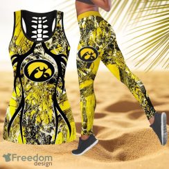 Iowa Hawkeyes NCAA Personalized Combo Hollow Tanktop And Leggings Gift For Women