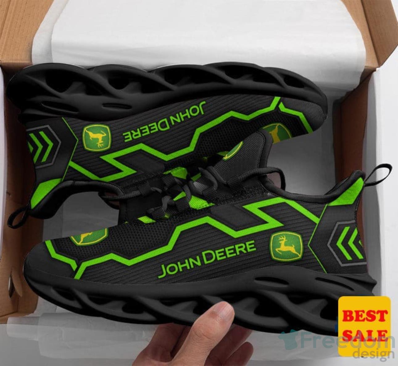 John Deere Personalized Name Max Soul Shoes Running Sneakers For John Deere  Car Lovers Special Gift