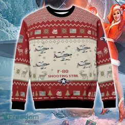 Lockheed F-80 Shooting Star F80 Aircraft Ugly Red Sweater Gift For Christmas - Lockheed F-80 Shooting Star F80 Aircraft Ugly Sweater Red Gift For Christmas Photo 6