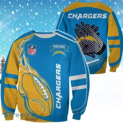 Los Angeles Chargers Custom Name Christmas Ugly Sweater Sweatshirt Sport For Fans