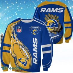 Los Angeles Rams Custom Name Christmas Ugly Sweater Sweatshirt Sport For Fans