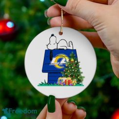 Los Angeles Rams Snoopy Christmas Circle Ornament