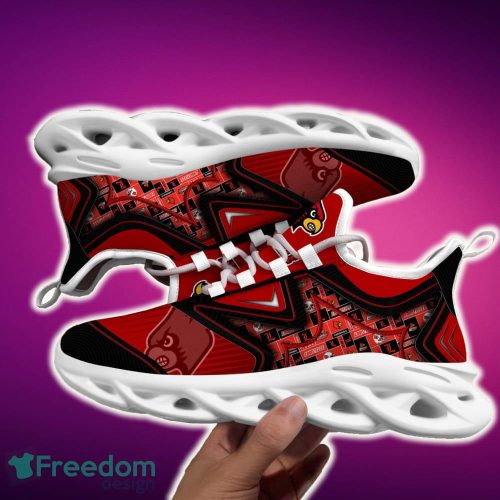 Louisville Cardinals Black And White Clunky Shoes NCAA Teams For Fans Runing Sports Shoes New Men And Women - Louisville Cardinals Black And White Clunky Shoes For Fans This Season_2