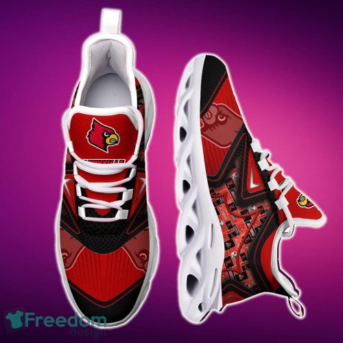 Louisville Cardinals Black And White Clunky Shoes NCAA Teams For Fans Runing Sports Shoes New Men And Women - Louisville Cardinals Black And White Clunky Shoes For Fans This Season_6