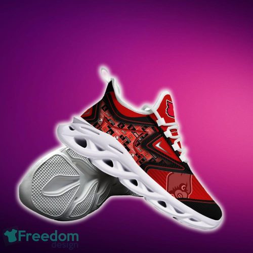 Louisville Cardinals Black And White Clunky Shoes NCAA Teams For Fans Runing Sports Shoes New Men And Women - Louisville Cardinals Black And White Clunky Shoes For Fans This Season_7