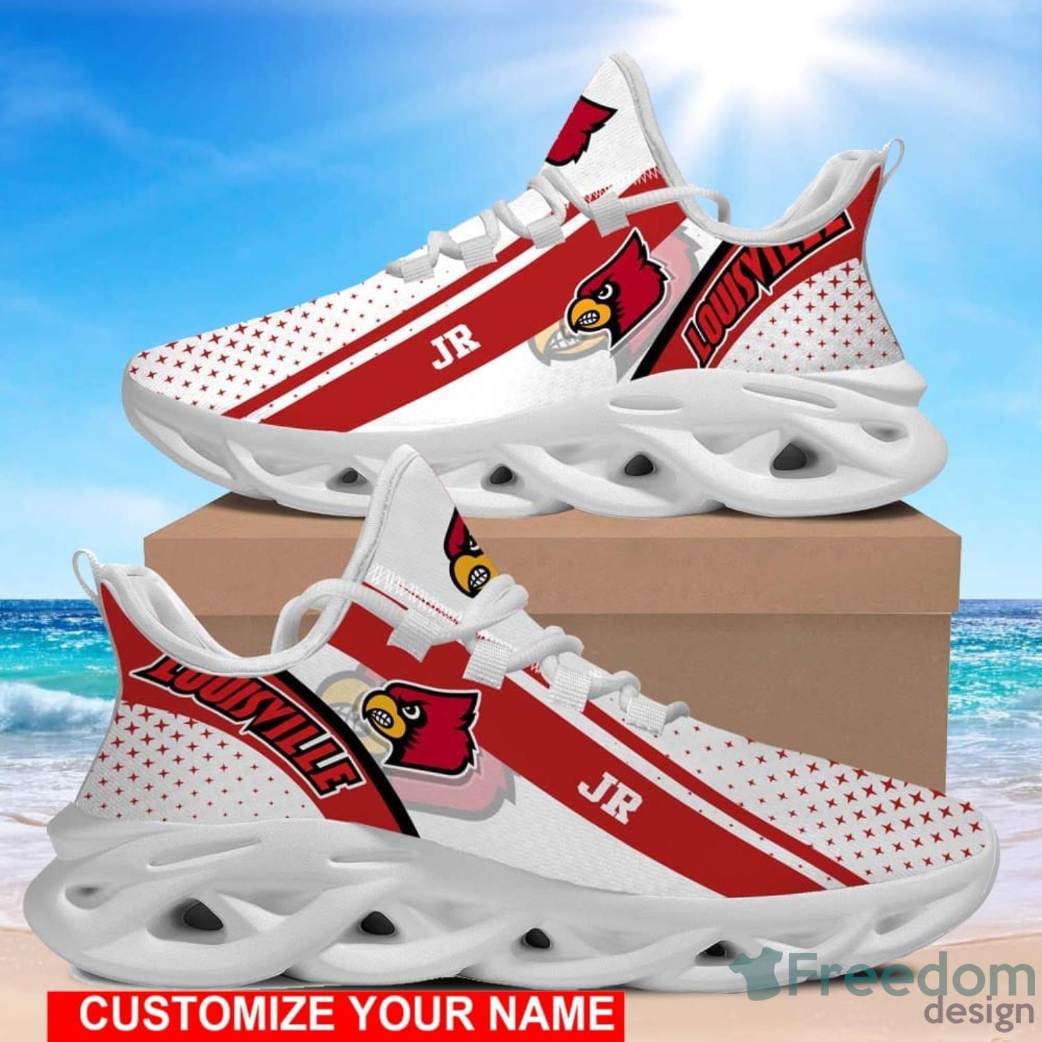 Louisville Cardinals Personalized Max Soul Shoes Unique Gift For