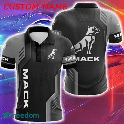 Mack Logo Tractor Truck Polka Dot Pattern 3D Polo Shirt Custom Name - Mack Logo Tractor Truck Polka Dot Pattern 3D Polo Shirt Custom Name