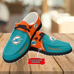 Miami Dolphins Loafer Shoes Custom Name For Men Women Product Photo 2