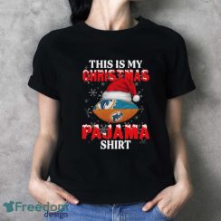 Miami Dolphins This Is My Christmas Pajama Shirt T Shirt For NFL Fans - Ladies T-Shirt