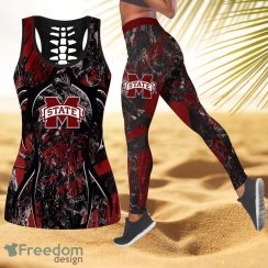 Mississippi State Bulldogs NCAA Personalized Combo Hollow Tanktop And Leggings Gift For Women