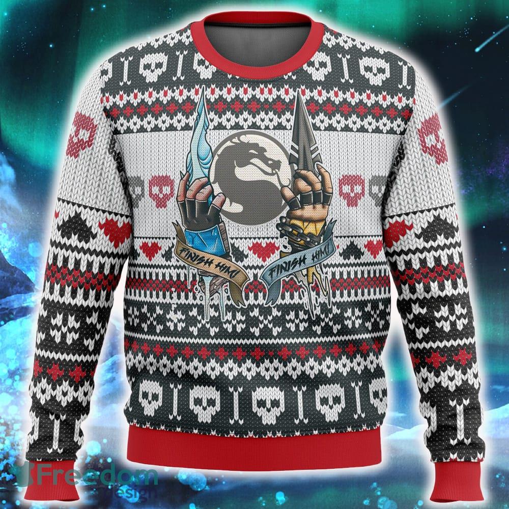 Mortal Kombat Finish Him Ugly Christmas Sweater Funny Gift For Men And Women Fans - Mortal Kombat Finish Him Ugly Christmas Sweater Funny Gift For Men And Women Fans
