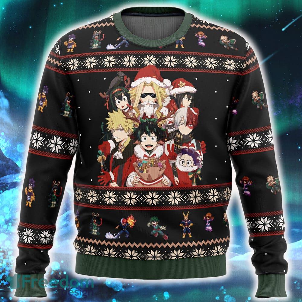 My Hero Academia Boku No Holiday Ugly Christmas Sweater Funny Gift For Men And Women Fans - My Hero Academia Boku No Holiday Ugly Christmas Sweater Funny Gift For Men And Women Fans