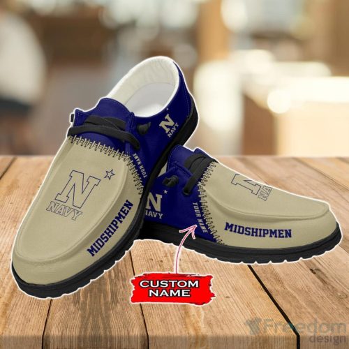 Navy Midshipmen Loafer Shoes Custom Name For Men Women Product Photo 2